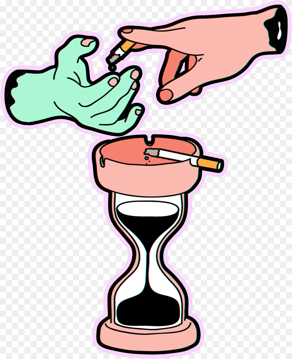 Smoke Cigarette Cigarette Hour Glass Glass Smoke Zombie, Hourglass Png Image