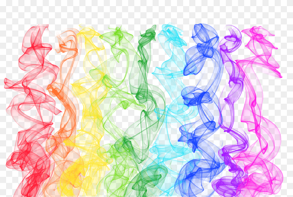 Smoke Colorful Rainbow Smoke, Accessories, Person, Feather Boa, Face Free Png Download