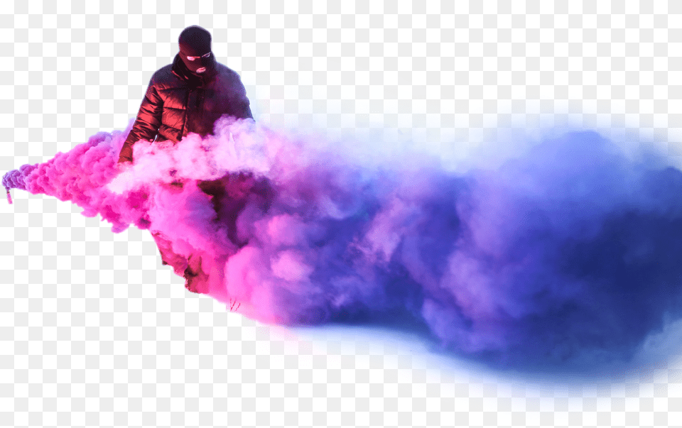 Smoke Colour Color Colourful Colorful Smokebomb, Adult, Male, Man, Person Free Png