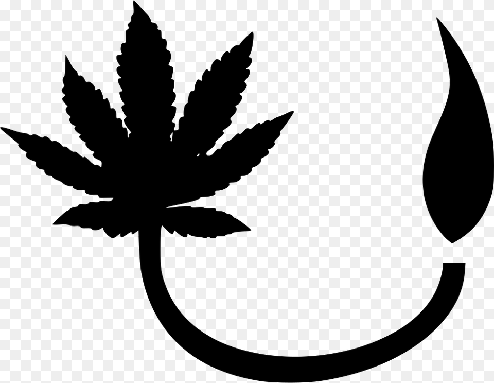 Smoke Drug Canabis Leaf Leaf Cannabis Leaf, Stencil, Silhouette, Plant, Weed Free Png