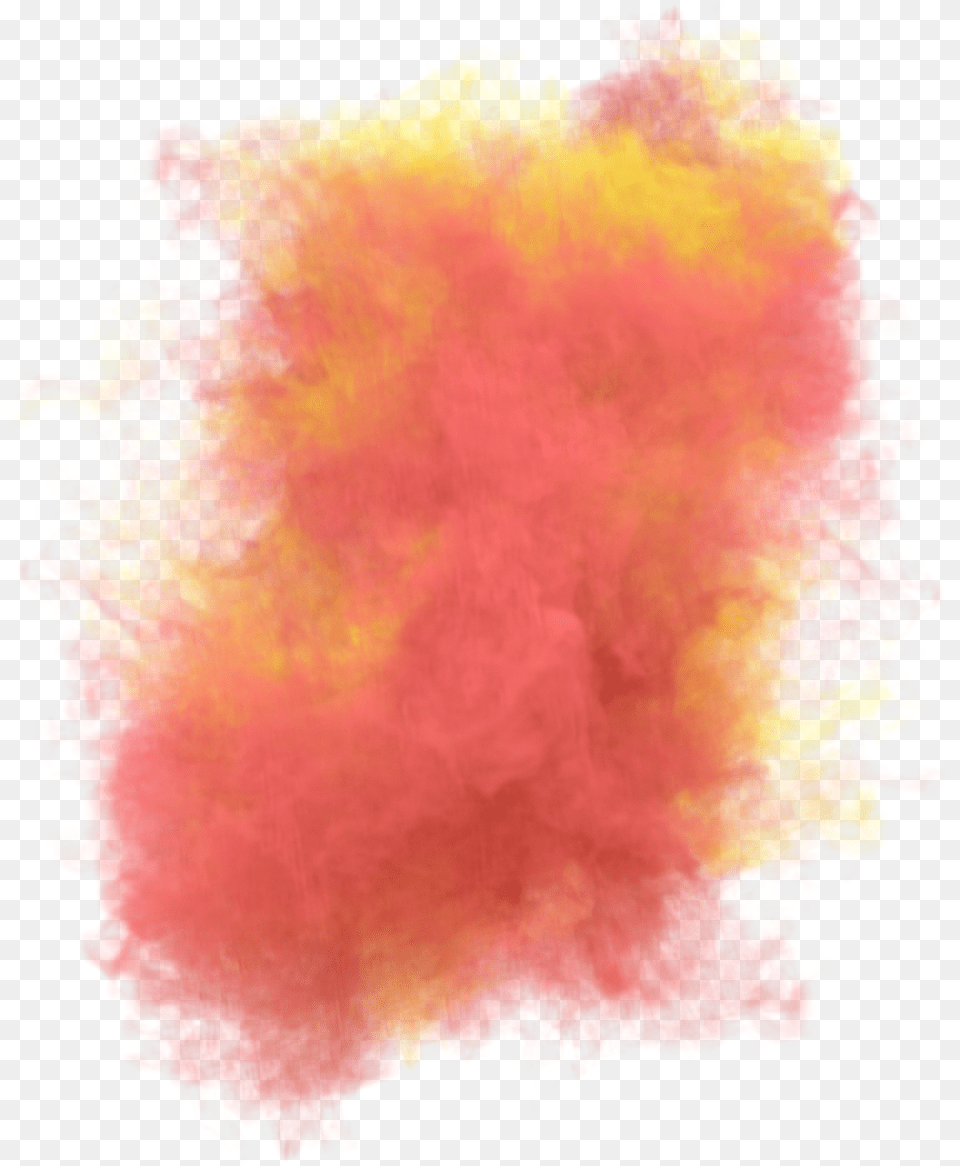 Smoke Effect Orange Red Painting, Fire, Flame Png Image