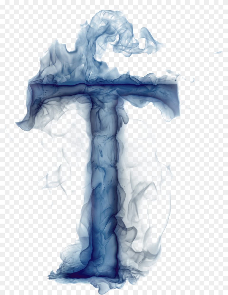 Smoke Letters Picture T Backgrounds, Cross, Symbol, Ice, Nature Free Transparent Png