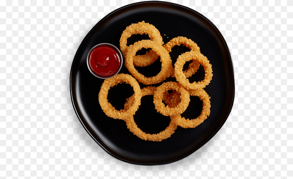 Smoke Rings Onion Ring, Food, Ketchup, Food Presentation Free Transparent Png