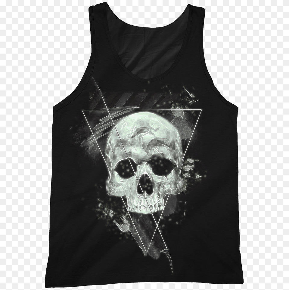 Smoke Skull Cutsew Tank Skull Illuminati, Clothing, Tank Top, Vest, Adult Free Png