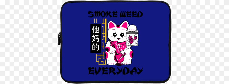Smoke Weed Everyday Laptop Sleeve Vaporwave Tees Smoke Weed Every Day, Animal, Cat, Mammal, Pet Free Png