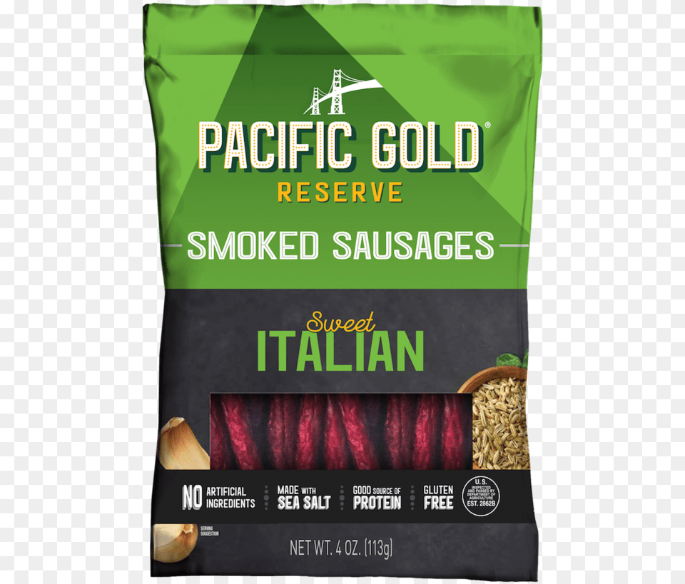 Smoked Sausages U2014 Pacific Gold Square, Book, Food, Produce, Publication Free Png Download
