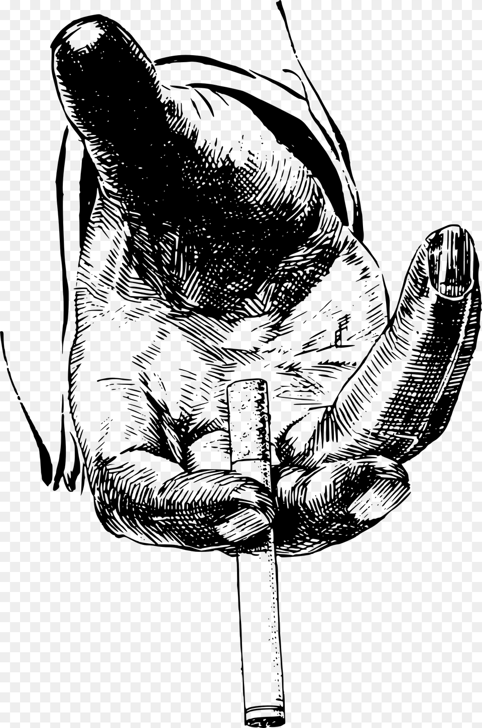 Smoker S Hand Clip Arts Smoking Hand Art Black And White, Gray Free Png