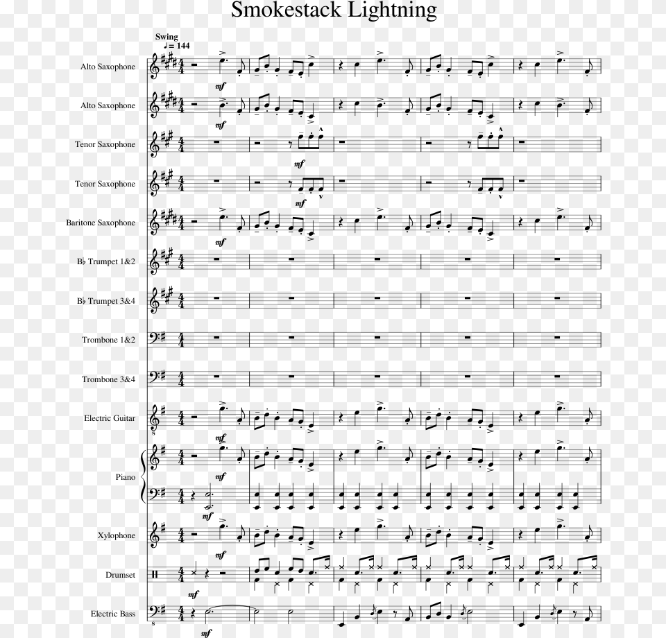 Smokestack Lightning Sheet Music 1 Of 26 Pages Partitura De Smokestack Lightning Howlin Wolf, Gray Png