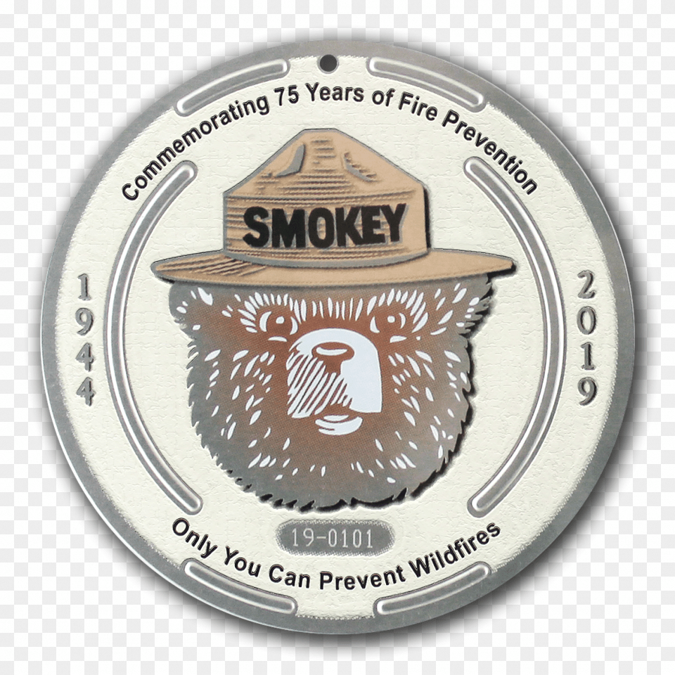 Smokey Bear 75th Anniversary Products Smokey The Bear, Coin, Money, Emblem, Symbol Png Image