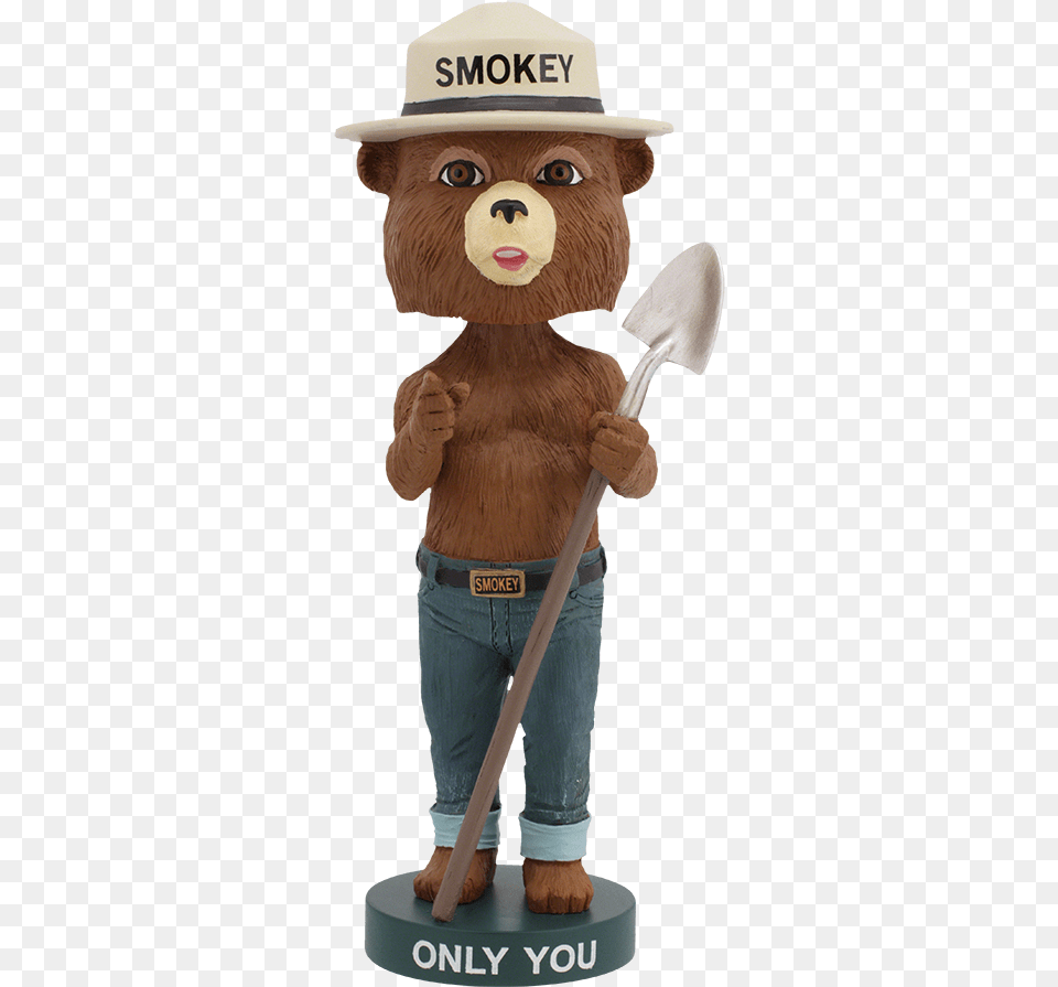 Smokey Bear Bobblehead Figurine, Cutlery, Spoon, Person Free Png Download