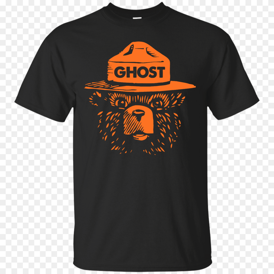 Smokey Ghost Bear Adult Cotton T Shirt, Clothing, T-shirt Png Image