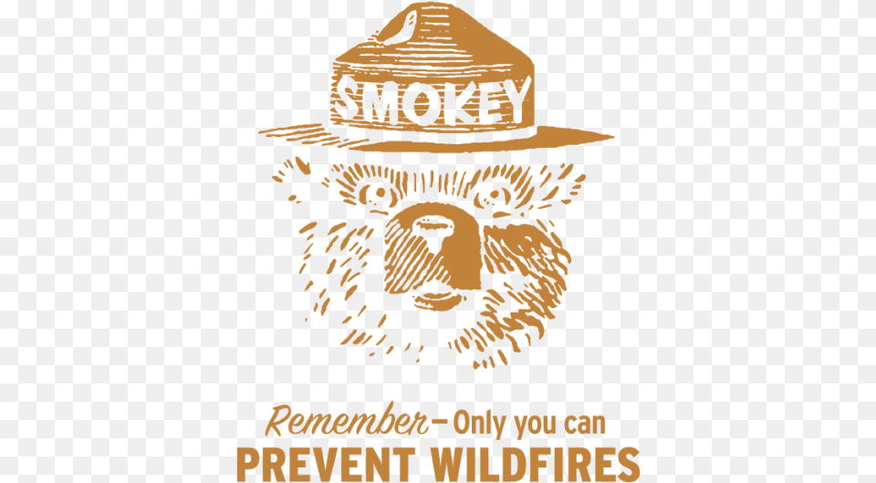 Smokey The Bear Is On His Watch Smokey The Bear Stencil, Clothing, Hat, Advertisement, Poster Free Png Download