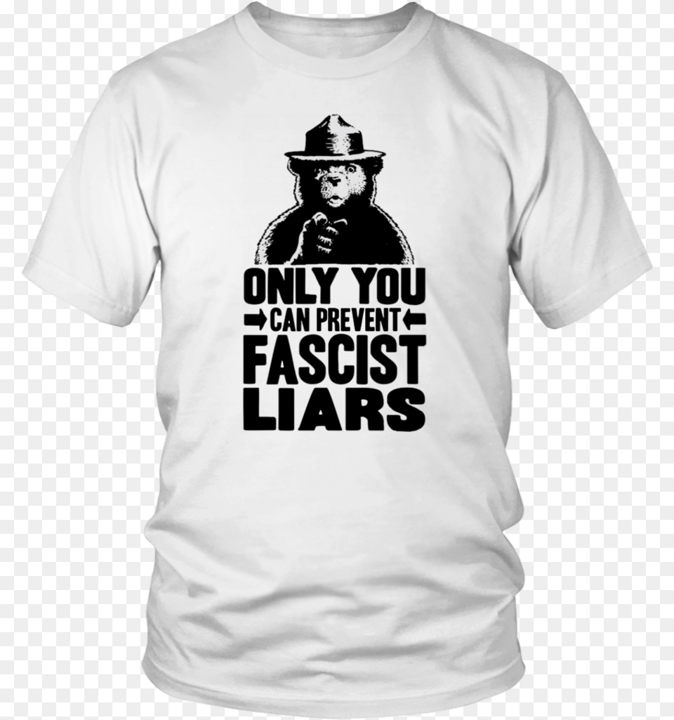 Smokey The Bear Only You Can Prevent Fascist Liars Ric Flair Drip Brett Hull, T-shirt, Clothing, Shirt, Person Free Png Download