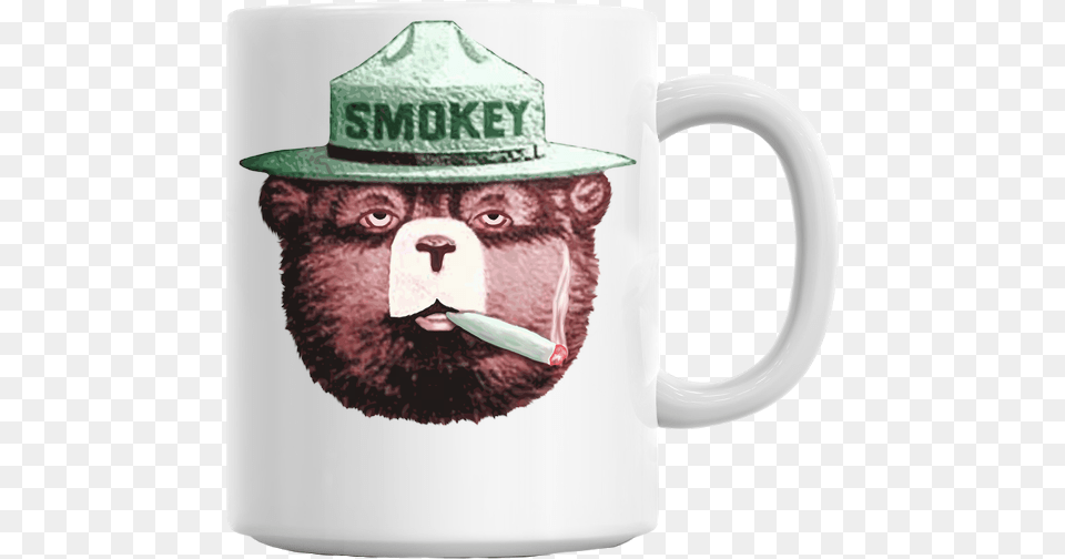 Smokey The Bear Stoned, Cup, Animal, Ape, Mammal Png Image
