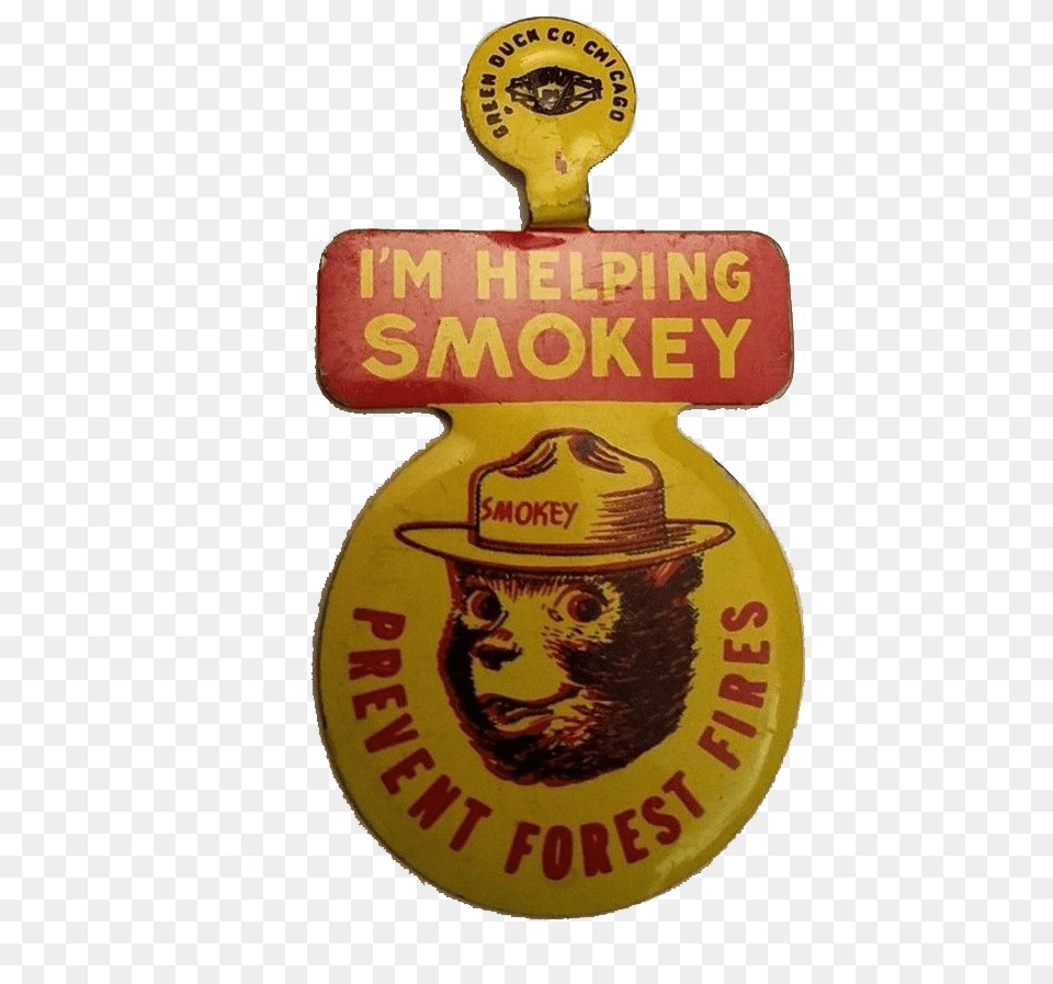 Smokey The Bear Vintage, Badge, Symbol, Logo, Adult Png