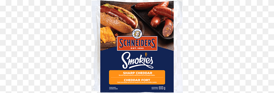 Smokies Sharp Cheddar Schneiders Cheddar Smokies, Advertisement, Food, Hot Dog, Poster Free Transparent Png