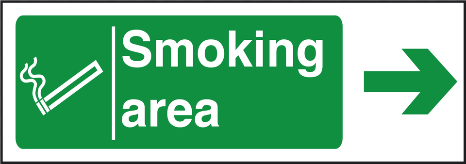 Smoking Area Arrow Right Signtitle Smoking Area Traffic Sign, Symbol Free Transparent Png