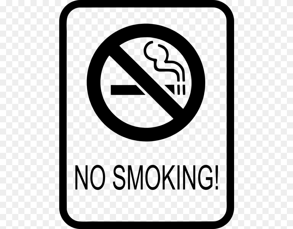 Smoking Ban Black And White Sign Hotel, Gray Png