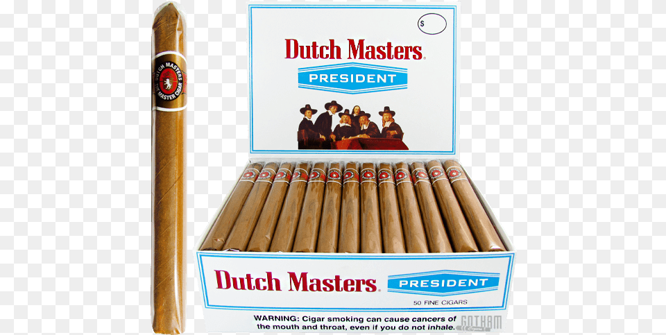 Smoking Cigar Dutch Masters President Box And Stick Dutch Masters Cigars, Head, Person, Face, Smoke Png Image