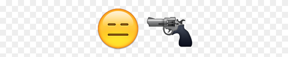 Smoking Gun Emoji Meanings Emoji Stories, Firearm, Weapon, Lighting, Handgun Free Png Download