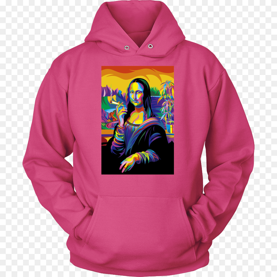 Smoking Mona Lisa Hoodie Gear Fancy, Adult, Sweatshirt, Sweater, Person Free Png Download