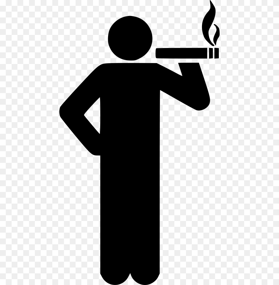 Smoking People Smoking Icon, Silhouette, Stencil, Adult, Male Free Png Download