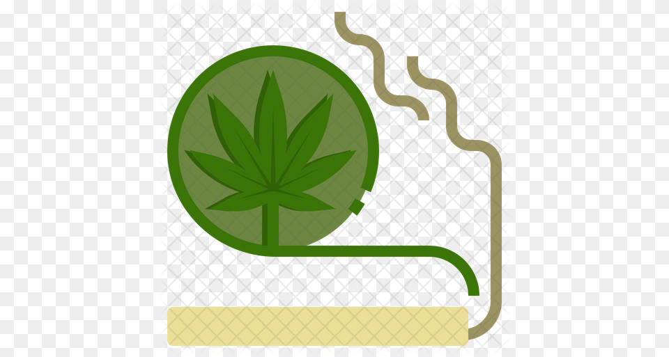 Smoking Weed Icon Of Flat Style Smoke Weed Icon, Leaf, Plant Png