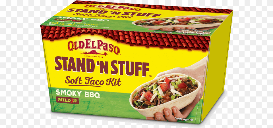Smoky Bbq Sns Soft Taco Kit Mild Old El Paso Stand And Stuff, Food, Sandwich Png Image