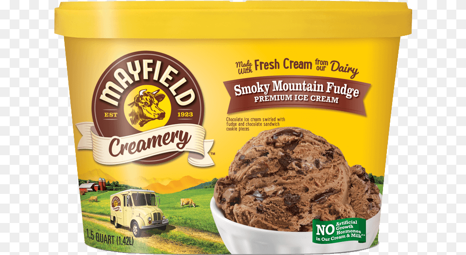 Smoky Mountain Fudge Sea Salt Caramel Cheesecake Ice Cream, Dessert, Food, Ice Cream, Vehicle Png