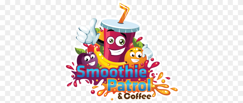 Smoothie Patrol And Coffee, Advertisement, Performer, Person, Dynamite Png Image