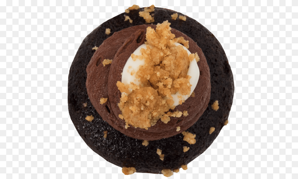 Smores Cupcake Small Top View Cupcake From Top, Sweets, Food, Dessert, Cream Free Png Download