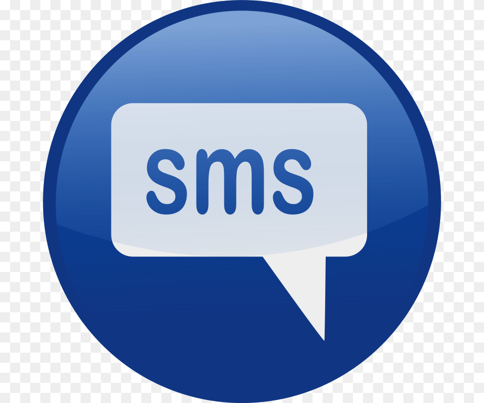 Sms Blue, Sign, Symbol, Logo, Disk Free Transparent Png