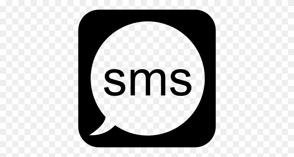 Sms Icon, Gray Free Png Download