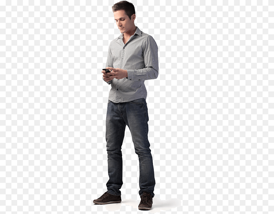 Sms Texting Was Made For Business Man Texting, Clothing, Sleeve, Shirt, Long Sleeve Png