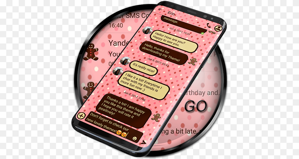 Sms Theme Love Chocolate Pink 250 Dot, Electronics, Mobile Phone, Phone Free Transparent Png