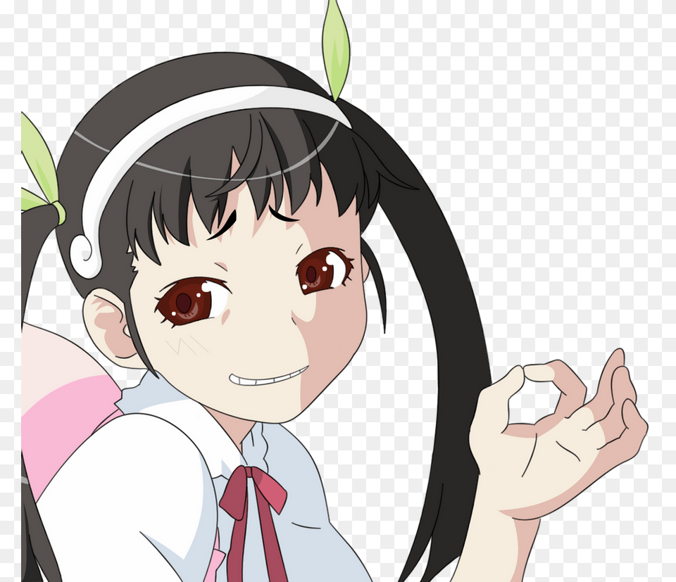 Smug Anime Girl Face Posted Hachikuji Ok, Baby, Book, Comics, Person Free Transparent Png