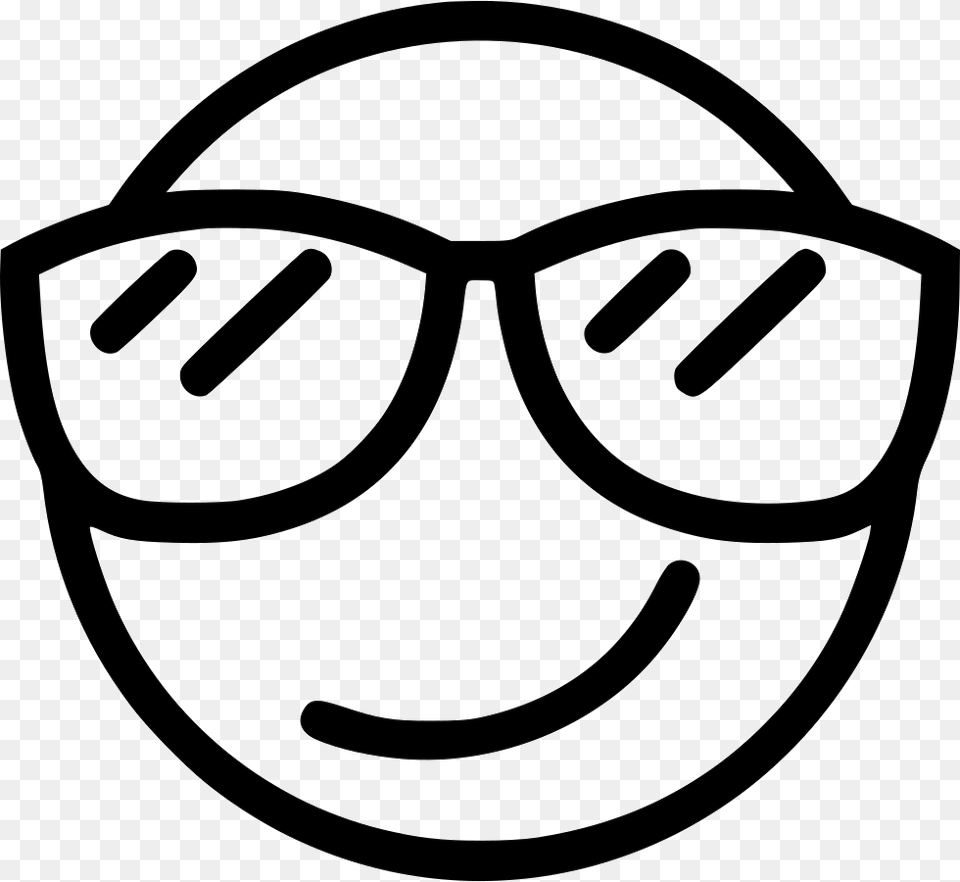 Smug Coloring Pages Emojis, Accessories, Glasses, Stencil, Sunglasses Free Png