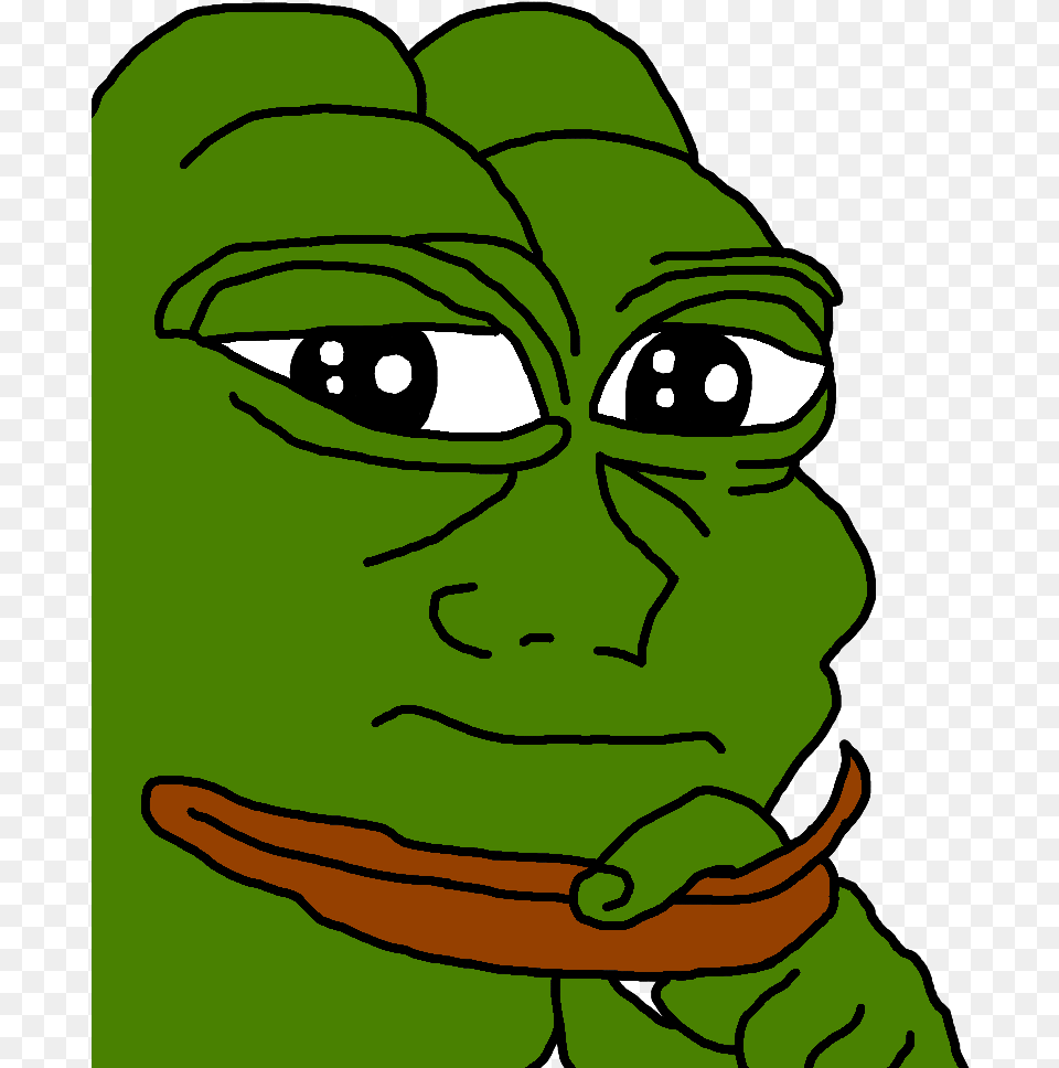 Smug Pepe Transparent, Green, Baby, Person, Face Png