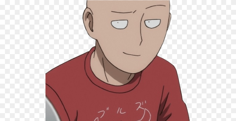 Smug Saitama Smug Anime Face Know Your Meme One Punch Man Eyebrows Gif, Person, Head Free Png Download