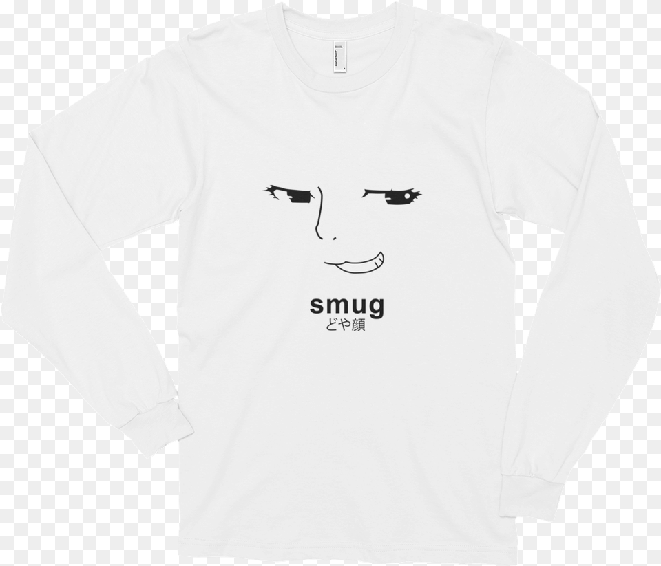 Smug Unisex Long Sleeve Sweatshirt, Clothing, Long Sleeve, T-shirt, Shirt Free Png