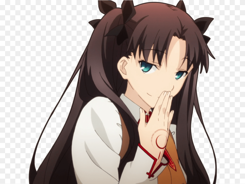 Smugrin Discord Emoji Fate Stay Night Rin Anime, Adult, Female, Person, Woman Free Png