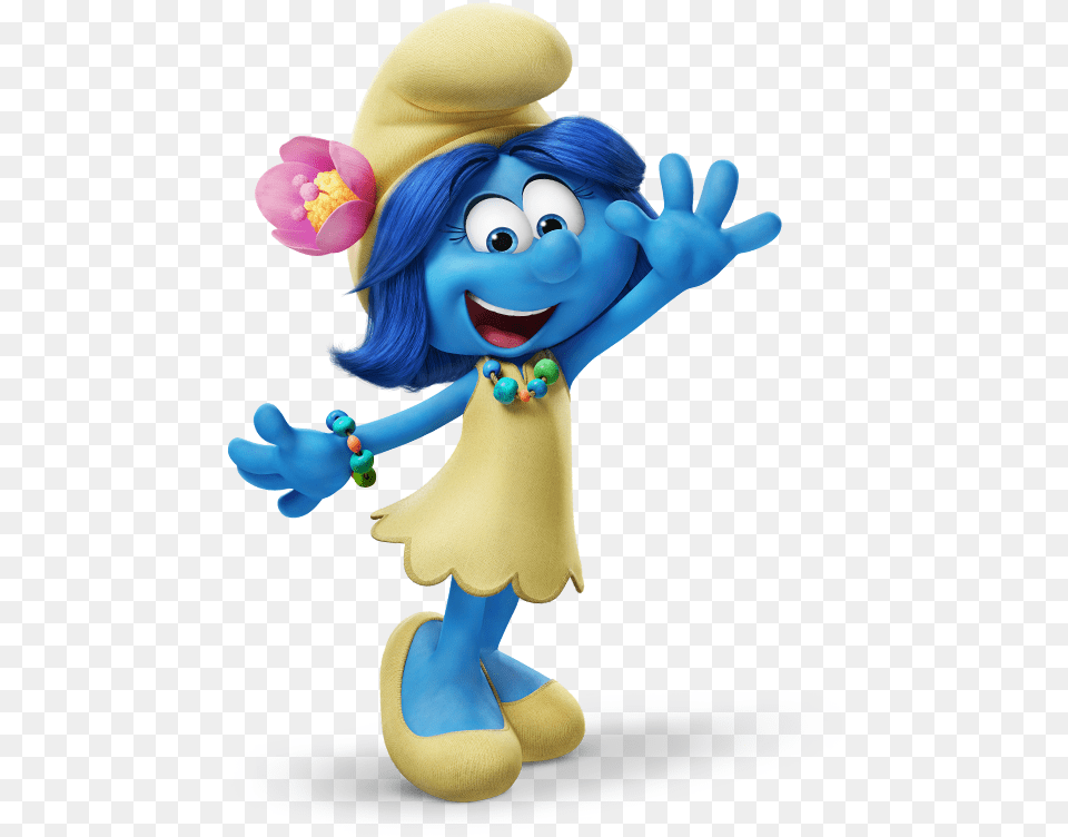 Smurf Blossom Sony Pictures Animation Wiki Fandom Smurf With Blue Hair, Baby, Person, Performer, Clown Free Png Download