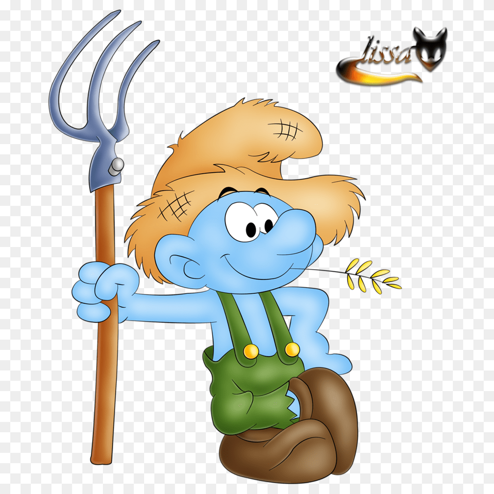 Smurf Fermer The Smurfs Smurfs Cartoon, Cutlery, Weapon, Trident, Blade Free Png Download