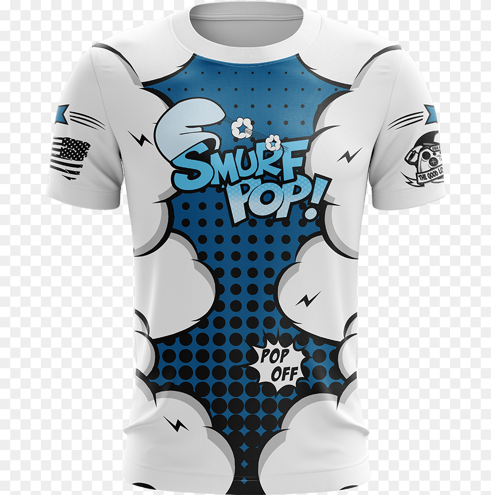 Smurf Pop Jersey Active Shirt, Clothing, T-shirt, Adult, Male Png