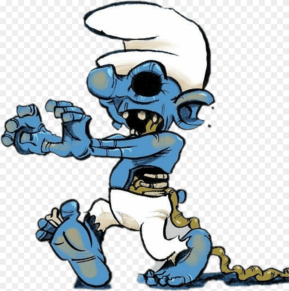 Smurf Zombie Los Pitufos Zombies, Baby, Person, Book, Comics Free Transparent Png