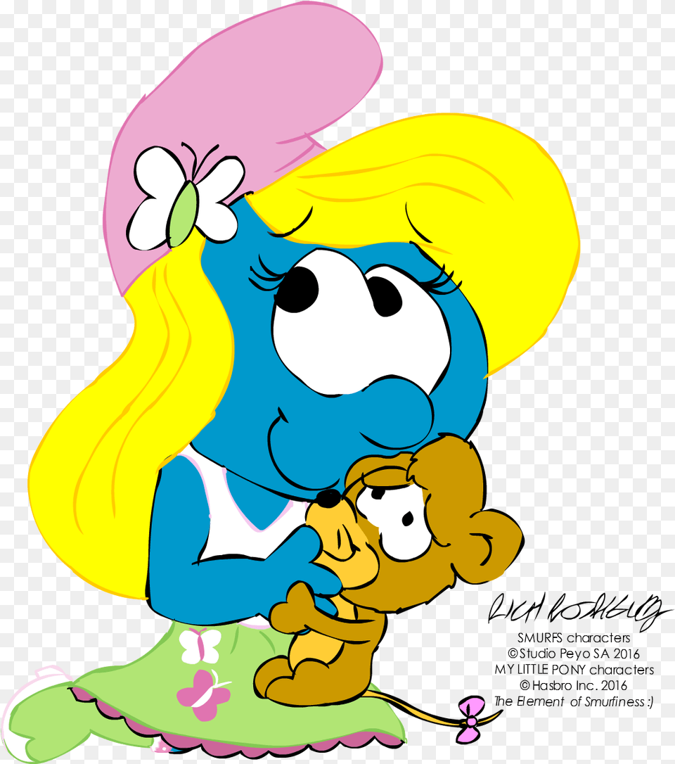 Smurfette Fluttershy Mlp Eg Smurfs, Cartoon, Baby, Person, Face Png Image