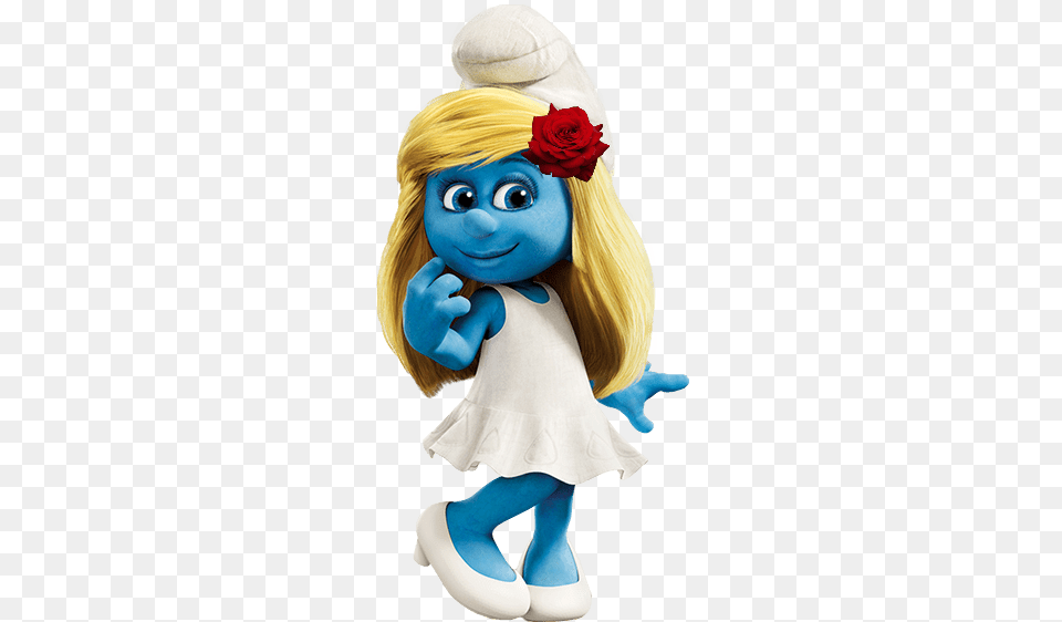 Smurfette Rose In Hair, Doll, Toy Free Png Download