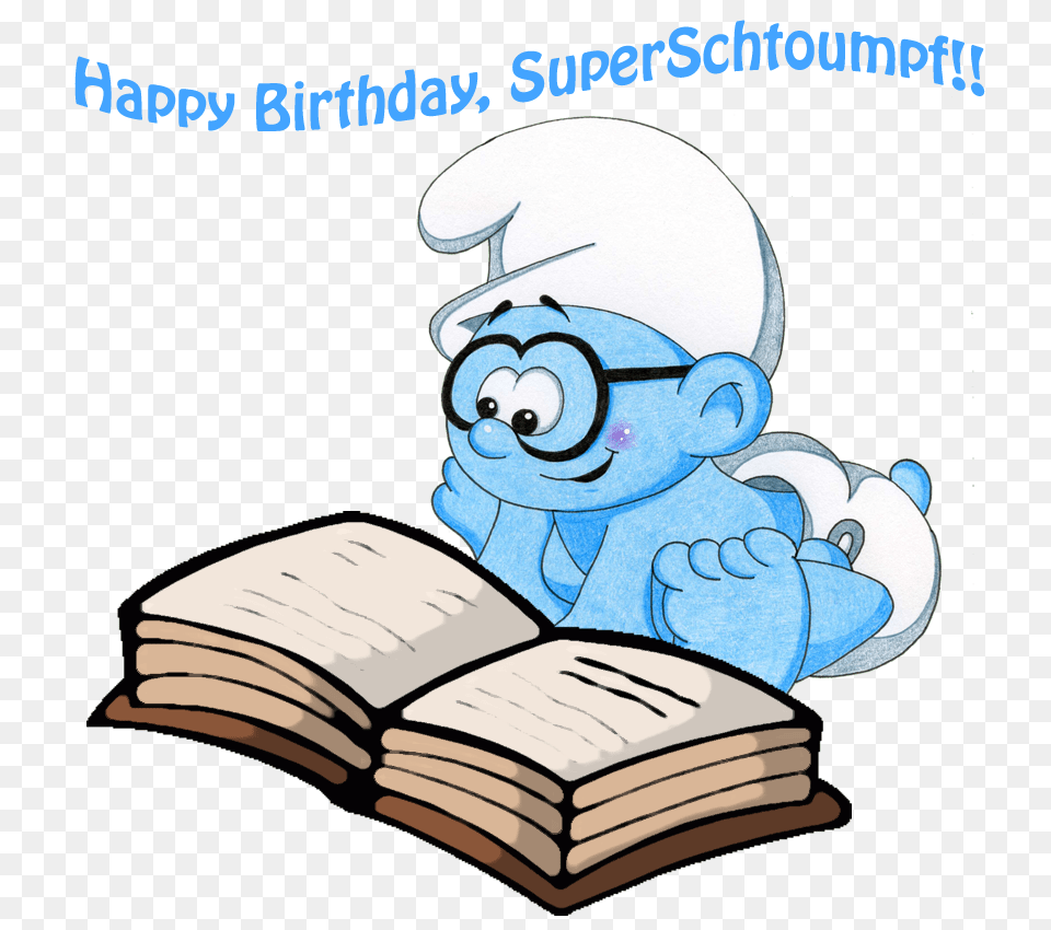 Smurfs Clip Art, Book, Person, Publication, Reading Png