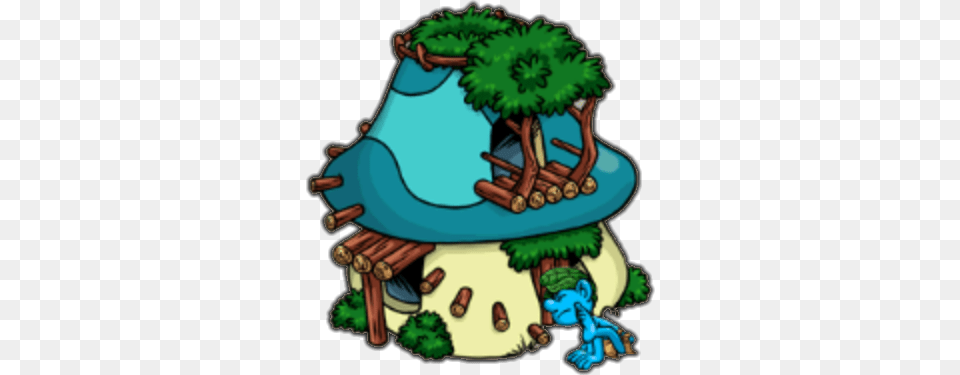 Smurfs Clipart Smurf Village, Architecture, Hut, Outdoors, Rural Free Png Download