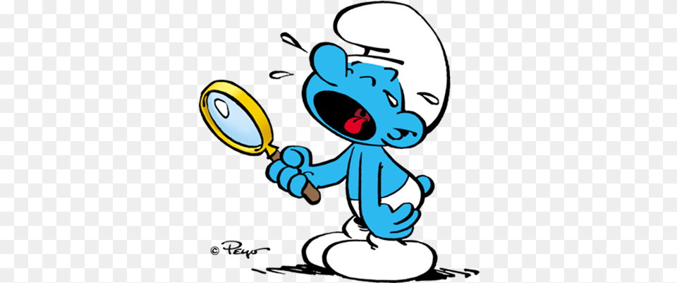 Smurfs Desenho 5 Image Smurf Characters, Baby, Person, Magnifying, Head Free Png Download